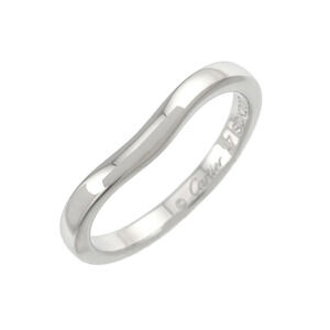 Cartier Ballerina Curve #47 Ring, 2mm wide, Platinum.